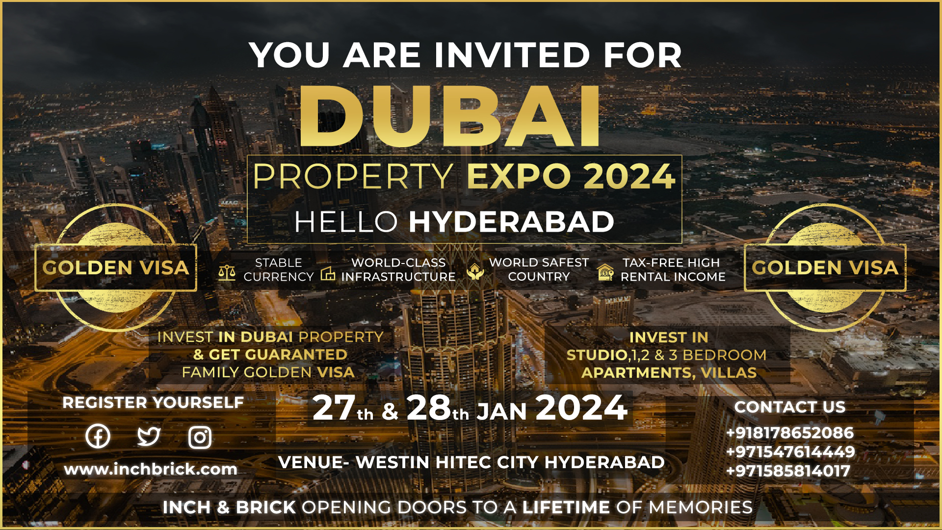 Hyderabad Real Estate Expo 2024: Your Gateway to Unparalleled Opportunities for end-users and Investors - Inchbrick Blog