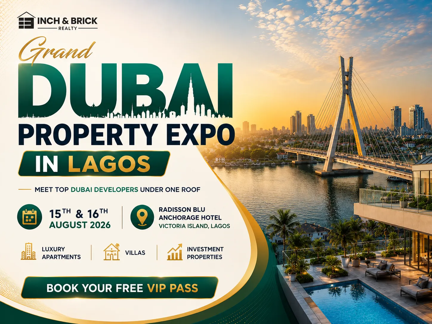Grand Dubai Property Expo in Lagos 2026 | Dubai Property Expo in Lagos | Inchbrick Realty