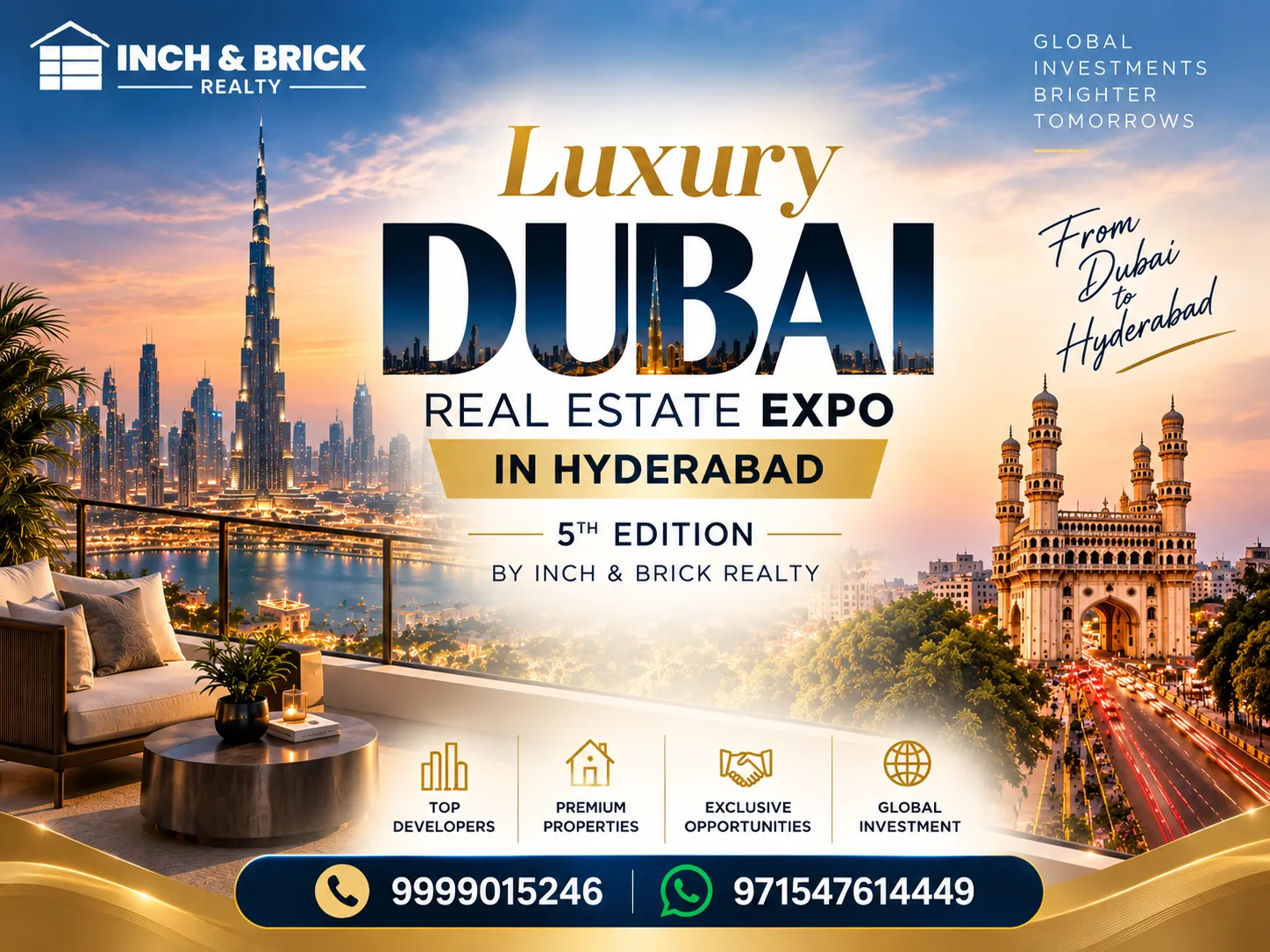 Dubai Real Estate Expo Hyderabad – 5th Edition by Inch & Brick Realty