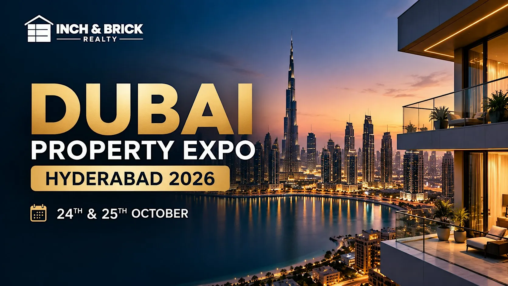 Dubai Property Investment Expo Hyderabad | 24t & 25th October 2026