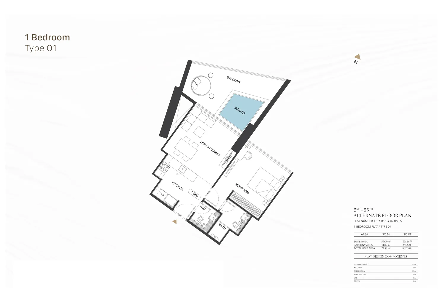 Binghatti Royal -floor plan - Inchbrick Realty