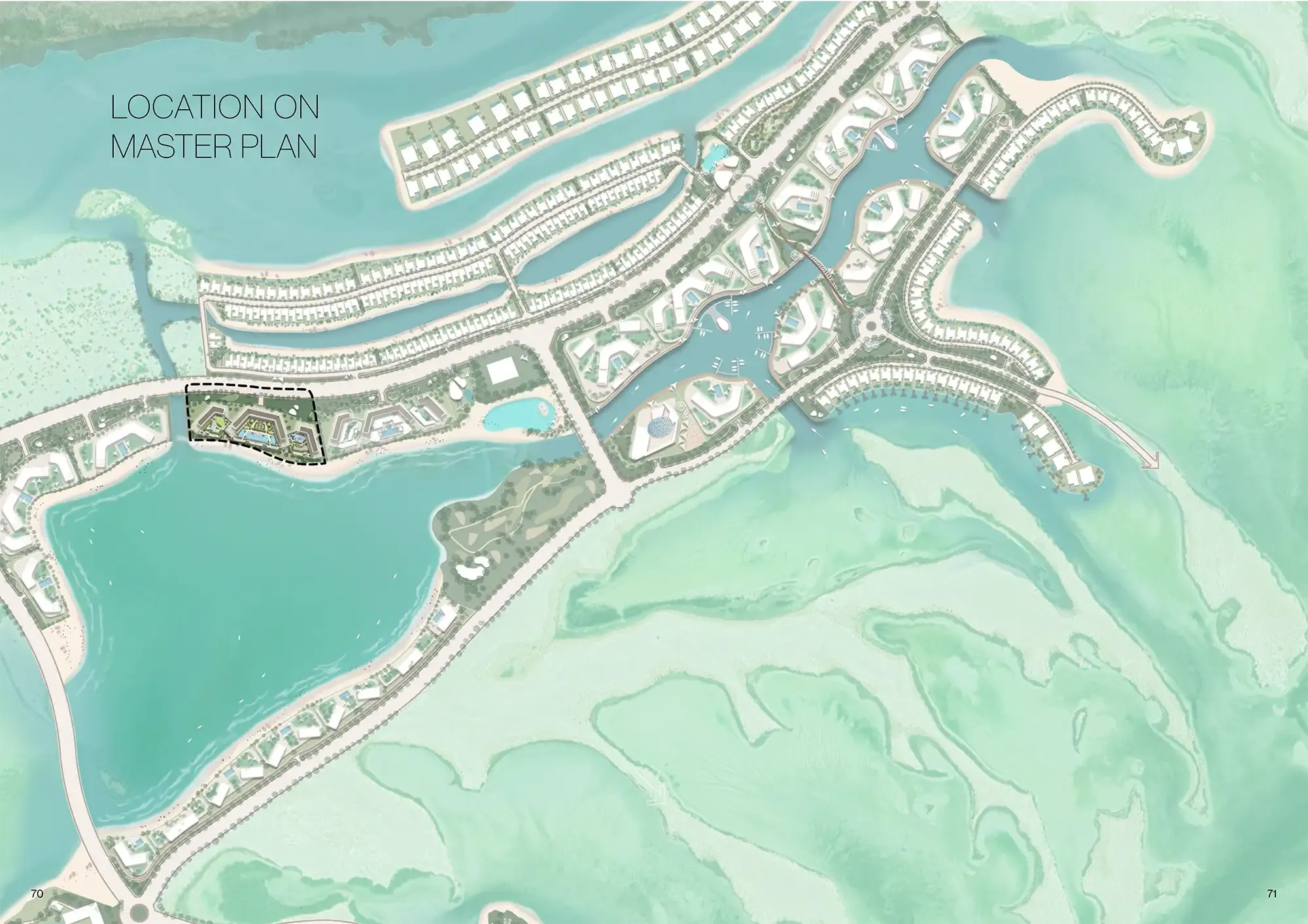 Location Delphine Beach Residences at Siniya Island- Inchbrick Realty