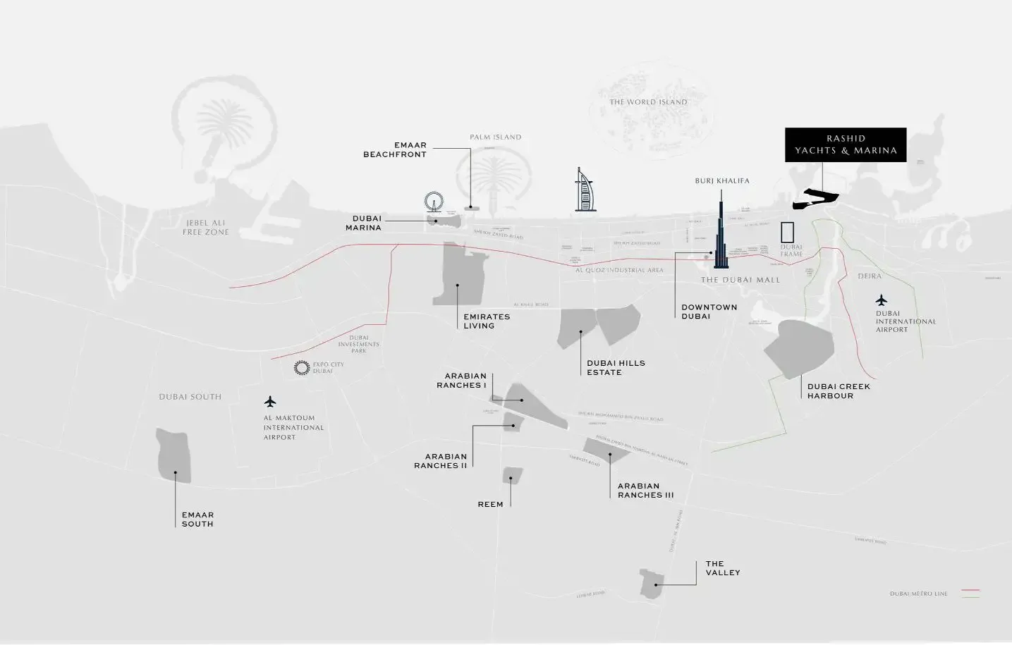 Emaar Pier Point at Rashid Yachts & Marina master plan - InchBrick Realty