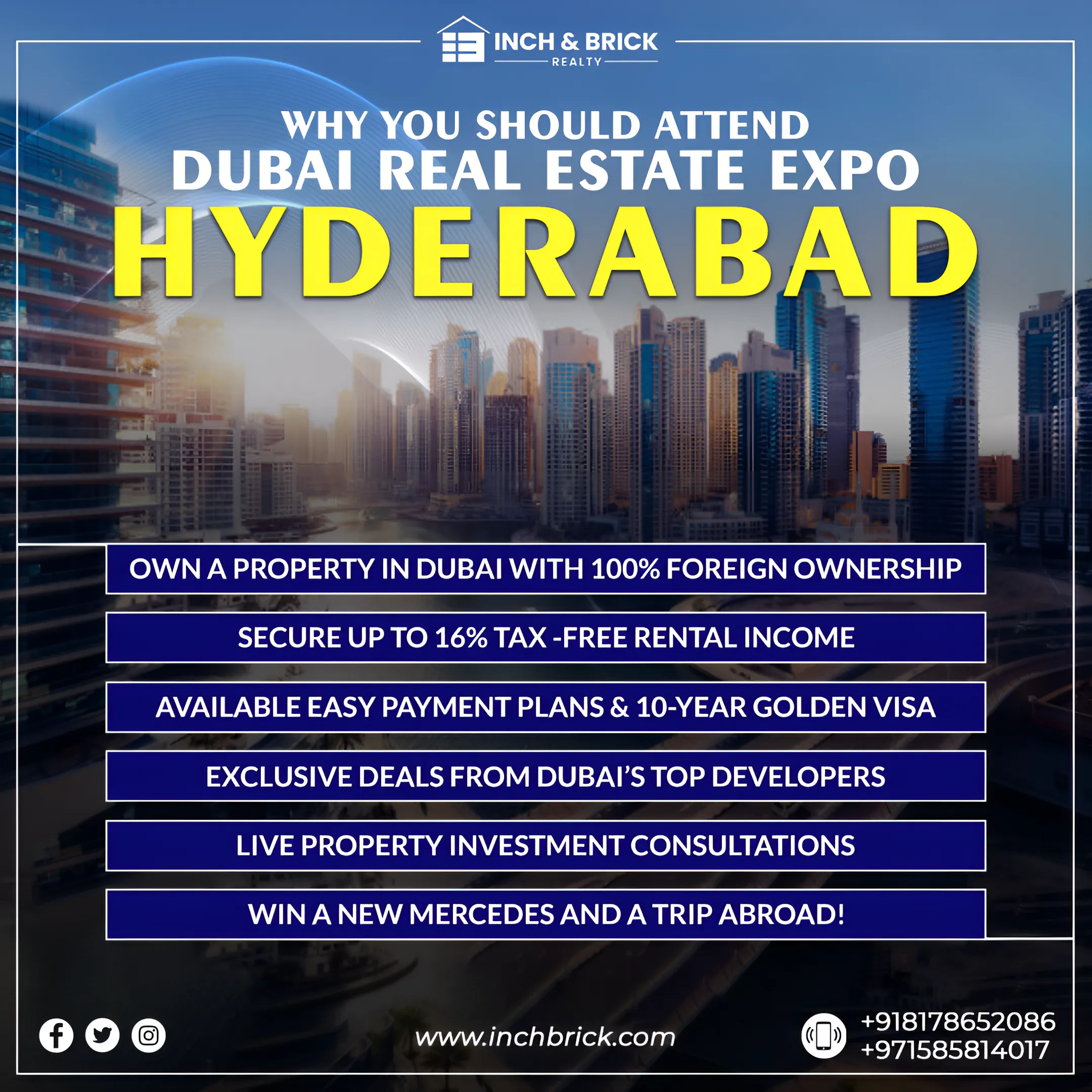 Dubai Real Estate Expo Hyderabad by Inchbrick Realty