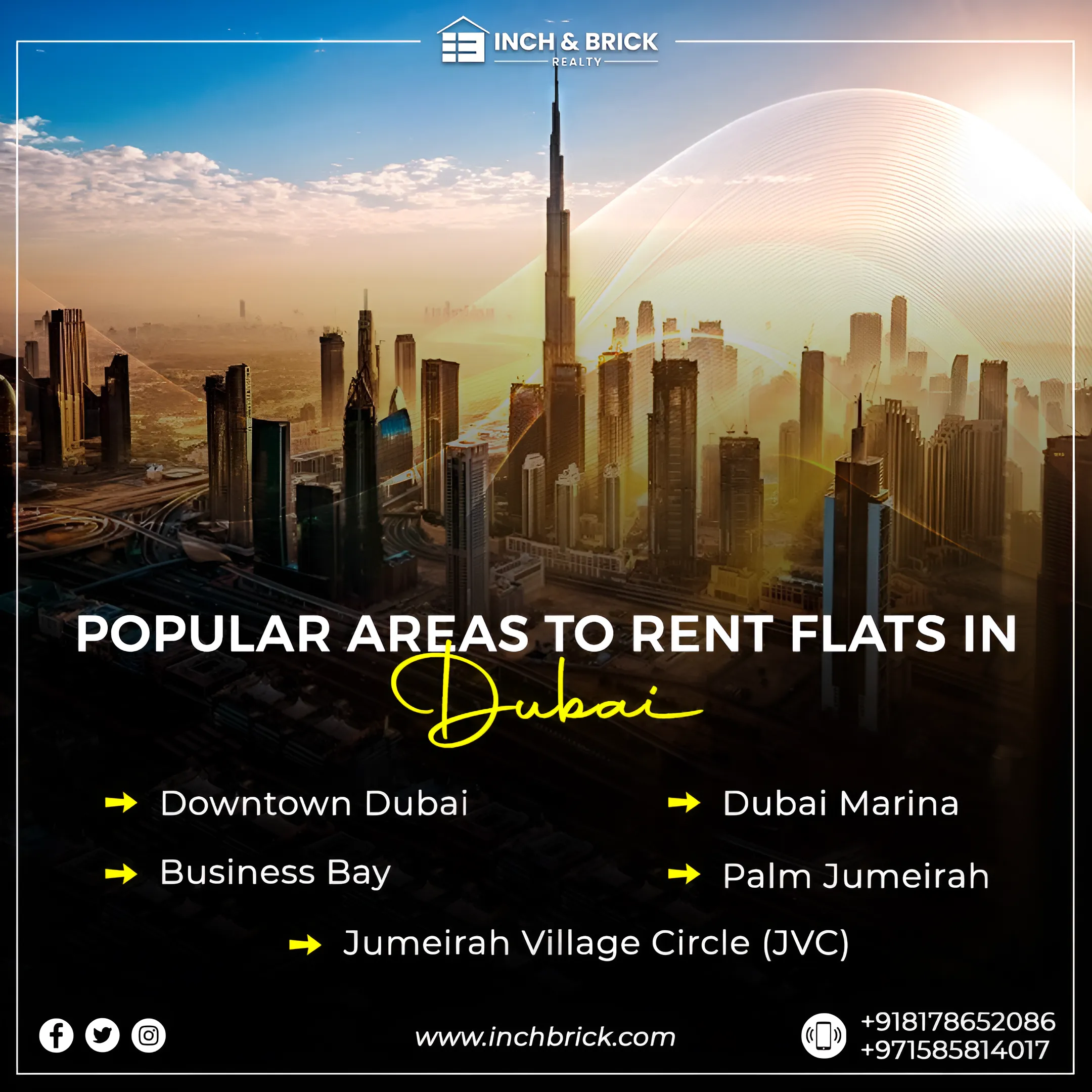 Popular Areas to Rent Flats in Dubai