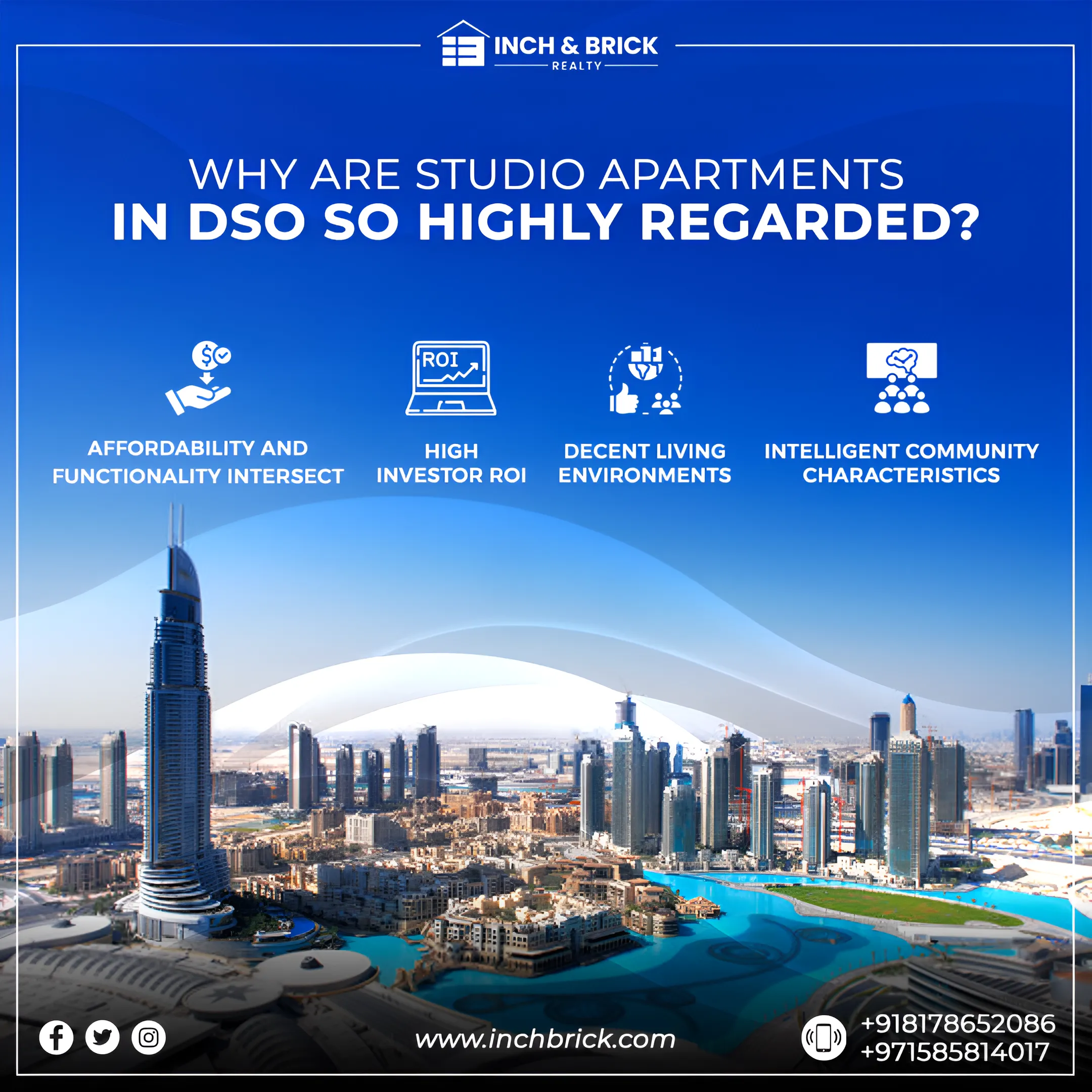 Studio Apartments for Sale in Dubai Silicon Oasis | Inch & Brick Realty