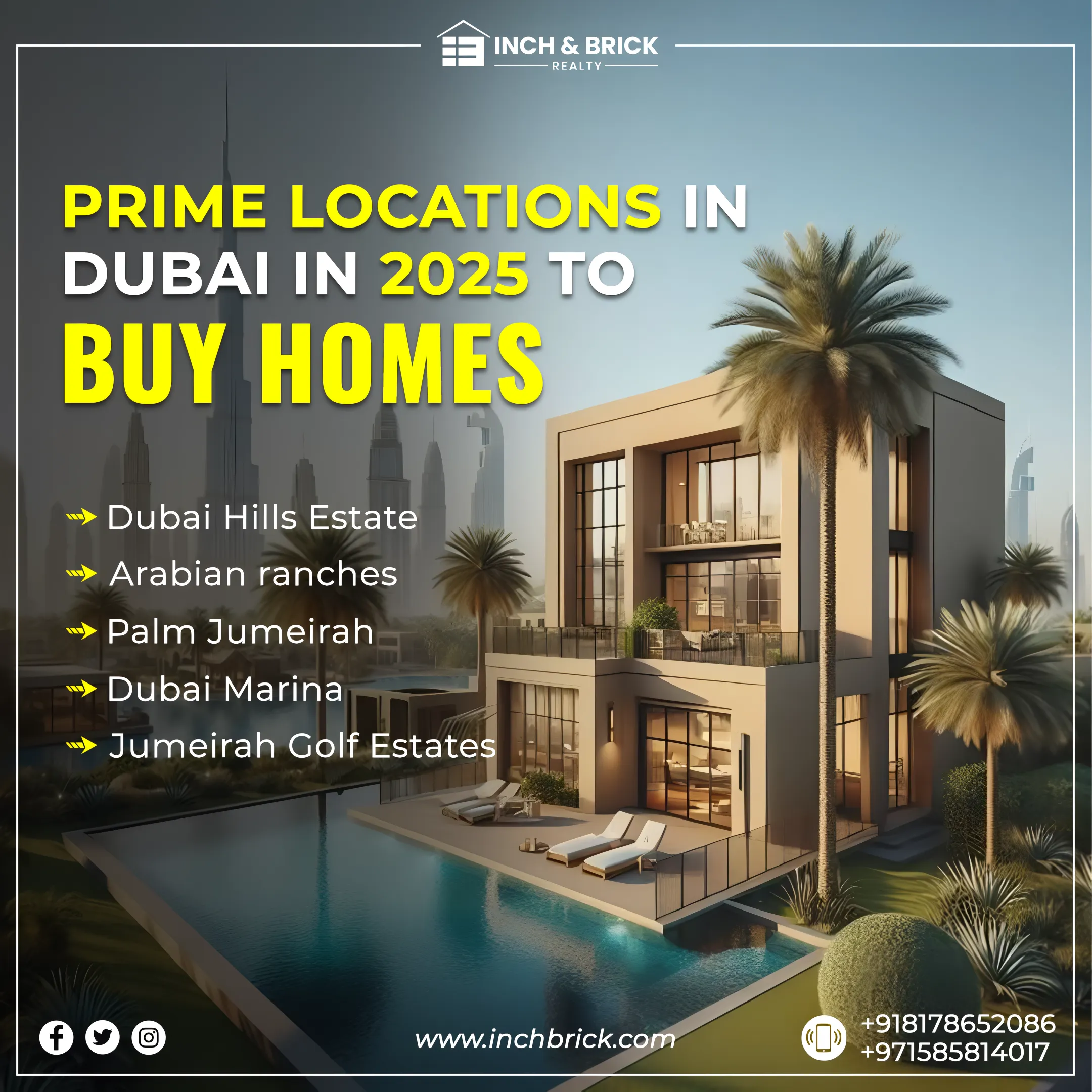 Luxury Houses for Sale in Dubai- Locations, Prices & Tips | Inch & Brick Realty
