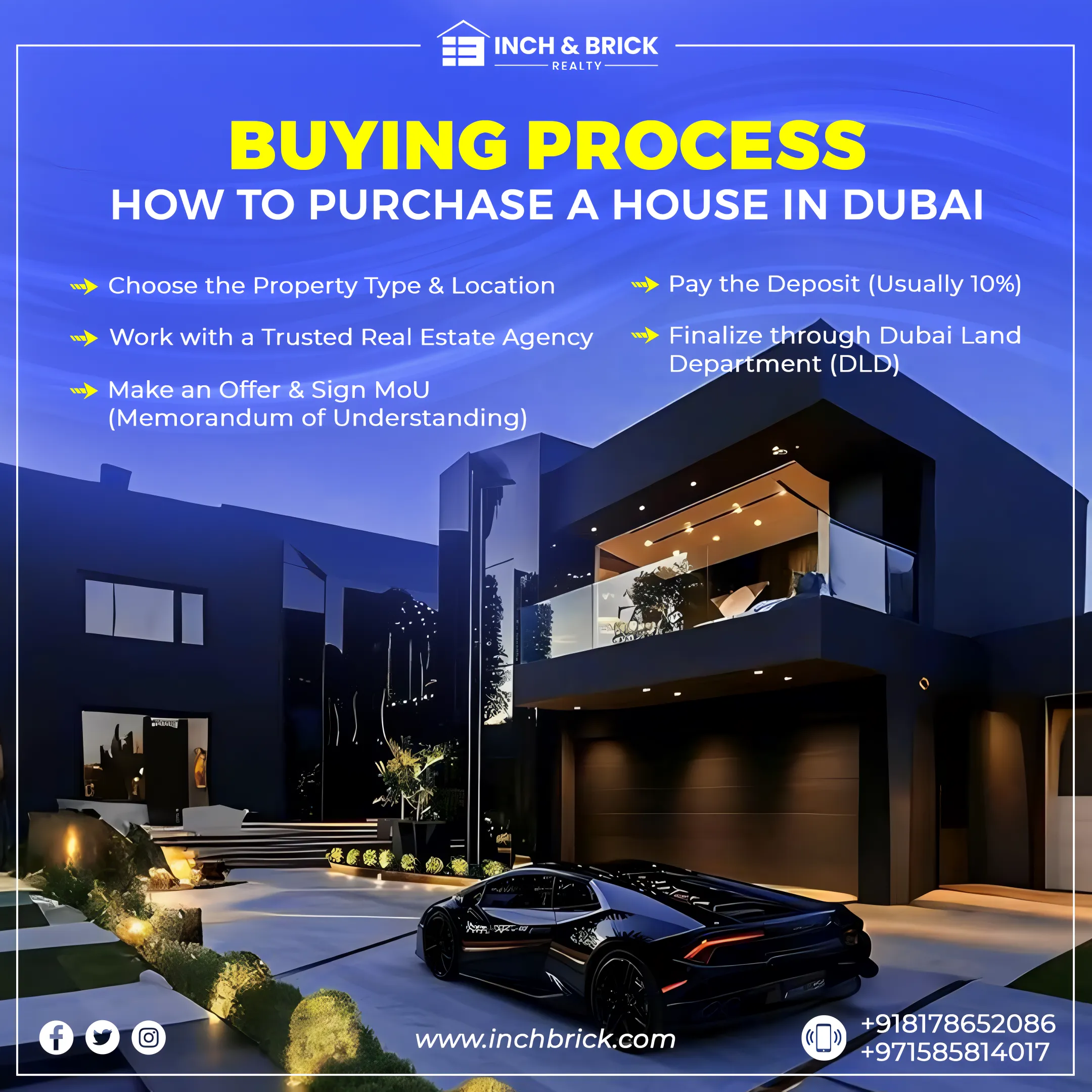 Luxury Houses for Sale in Dubai- Locations, Prices & Tips | Inch & Brick Realty