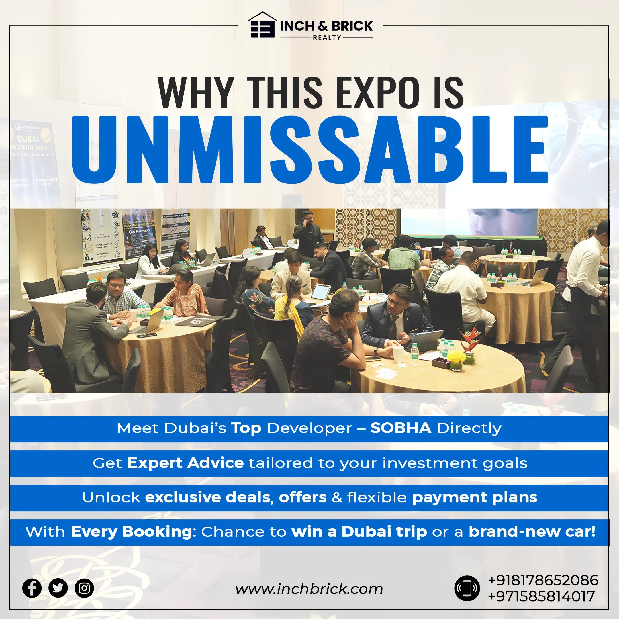 Dubai Property Expo in Hyderabad | Inch & Brick x SOBHA | Luxury Homes from ₹2.33 Cr