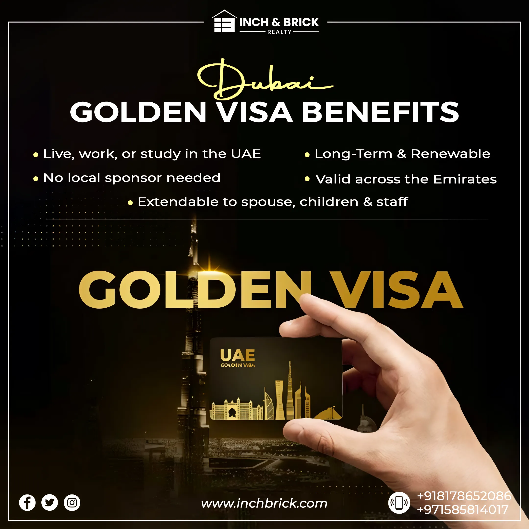 Dubai Property Expo in Hyderabad | Get 10-Year UAE Golden Visa with Inch & Brick Realty