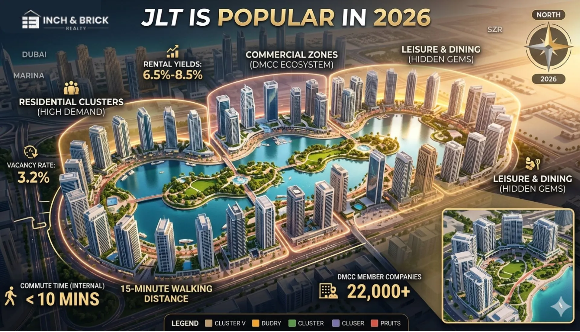 JLT Dubai Company List 2026 & Business Zones | Inch & Brick Realty
